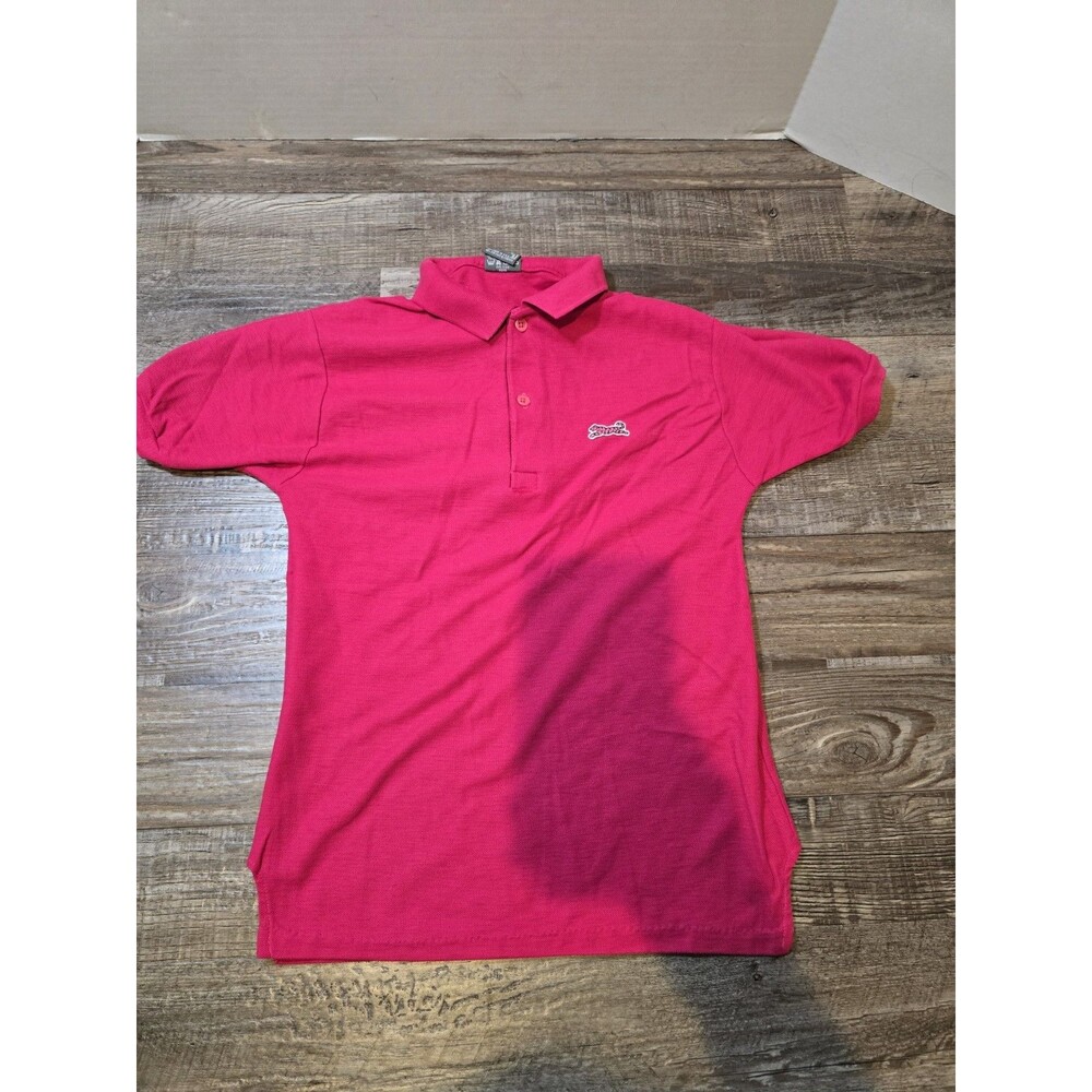 Vintage Le Tigre Pink Polo Shirt Size 14 Boys Made In USA Short Sleeve       #85